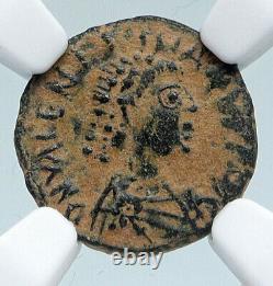 Valentinien III Ancien 425ad Pièce Romaine Antique Vieille Victoire Ngc I89524