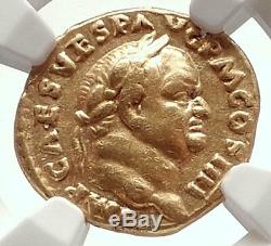 Vespasian Ancient 72ad Gold Aureus Monnaie Romaine Victoire De Judaea Capta Ngc I71698