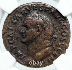 Vespasie Authentique Ancien 74ad Rome Antique Roman Coin Aequitas Ngc I89468