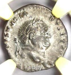 Vespasien Ar Denarius Silver Roman Coin 69-79 Ad. Certifié Ngc Choice Vf