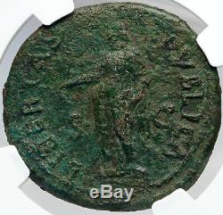Vespasien Authentique Ancient Rome 72ad Sesterce Roman Coin Libertas Ngc I82623