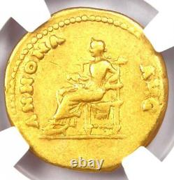 Vespasien Av Aureus Gold Roman Coin 69-79 Ad. Certifié Ngc Choice Fine