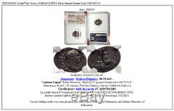 Vespasien Guerre Des Juifs Victoire Judaea Capta Argent Antique Romaine Monnaie Ngc I69315