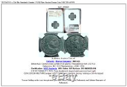 Vetranio W Chrisme Normes Véritable 350ad Rare Ancienne Pièce De Monnaie Romaine Ngc Ms I65990