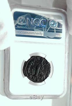 Volusien 252ad Très Rare Aigle Coin Christian Cross Roman Dacia Lion Ngc I78515
