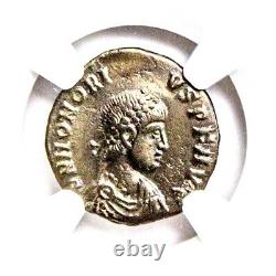 Western Roman Empereur Honorius Coin Ngc Certifié Xf, Avec Histoire, Certificat