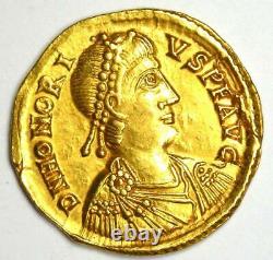 Western Roman Honorius Av Solidus Gold Coin 393-423 Ad Ngc Au (certificat)