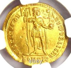 Western Roman Valentinian I Av Solidus Gold Konstan Coin 364-375 Ad Ngc Ms Unc