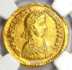 Western Roman Valentinian III Av Solidus Gold Coin 425-455 Ad Ngc Choice Xf