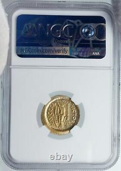 Zeno Ancient 476 Ad Eastern Roman Empire Christian Chi-ro Gold Coin Ngc I89072